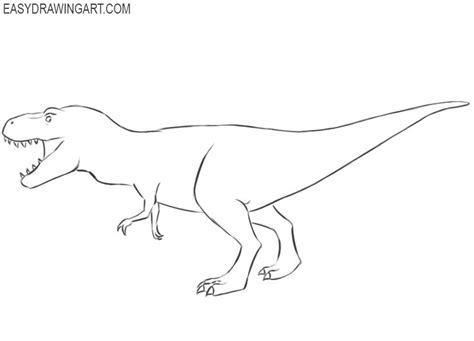 T Rex Dinosaur Drawing Easy Cute - img-loaf