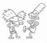 Fun Hey Arnold Coloring Pages For Kids sketch template