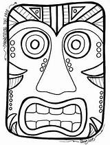 Tiki Totem Pole Coloring Pages Sketch Coloring Page sketch template