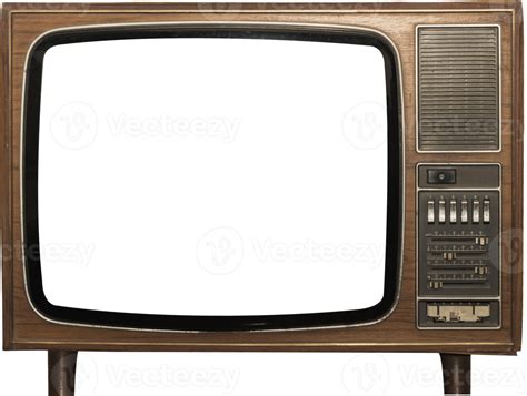 Vintage television with cut out screen on Isolated 11124804 PNG