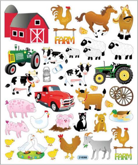 SK211 The Farm Stickers - Barebooks