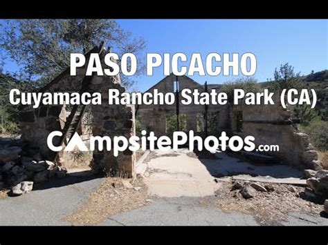 Paso Picacho Campground, Cuyamaca Rancho State Park, California Campsite Photos - YouTube