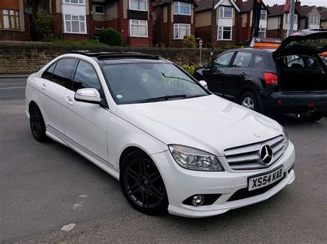 2008 58 MERCEDES C CLASS C220 CDI AMG SPORT AUTO 4 DOOR WHITE PAN ROOF HPI CLEAR TOP SPEC ...