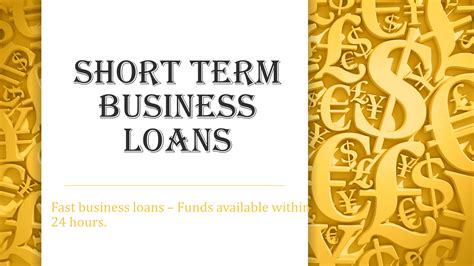 Short Term Business Loans PowerPoint Presentation PPT