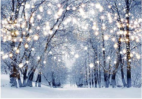 Buy Funnytree 7x5ft Winter Scene Backdrop Wonderland Snowflake ...