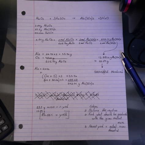 Consider the reaction of Al2O3 withH2SO4 to form Al2(SO4)3 and H2O. If ...