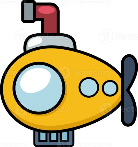 cartoon submarine outline 24062996 PNG