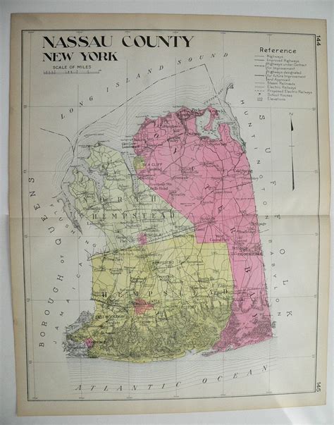 Old Map of Nassau County, NY, USA- 1929 [959x1221] : MapPorn