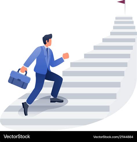 Businessman career development Royalty Free Vector Image