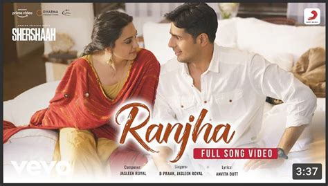 RANJHA LYRICS - B PRAAK - SHERSHAAH - ANVITA - Afrid Khan - Medium