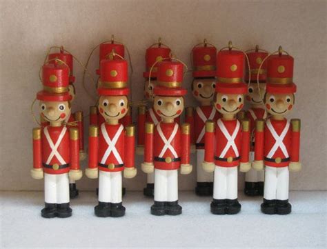 Set of 10 Wooden Toy Soldiers Christmas Ornaments | Etsy | Christmas soldiers, Wooden toys ...