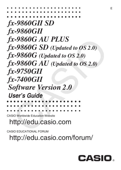 Casio Fx 9860gii Programs