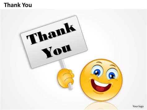 0314 Thank You With Smiley | PowerPoint Shapes | PowerPoint Slide Deck Template | Presentation ...