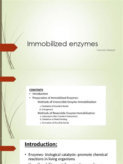 Immobilized Enzymes | PDF