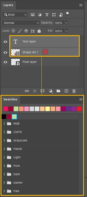 Use the Color and Swatches panels in Photoshop