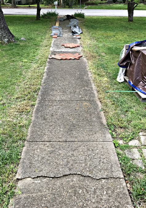 Installing Brick Pavers Over Existing Cement Sidewalk