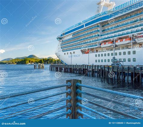 Sept. 17, 2018 - Ketchikan, AK: Island Princess Cruise Ship Berthed at Dock. Editorial Image ...