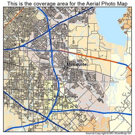 Aerial Photography Map of Mesquite, TX Texas