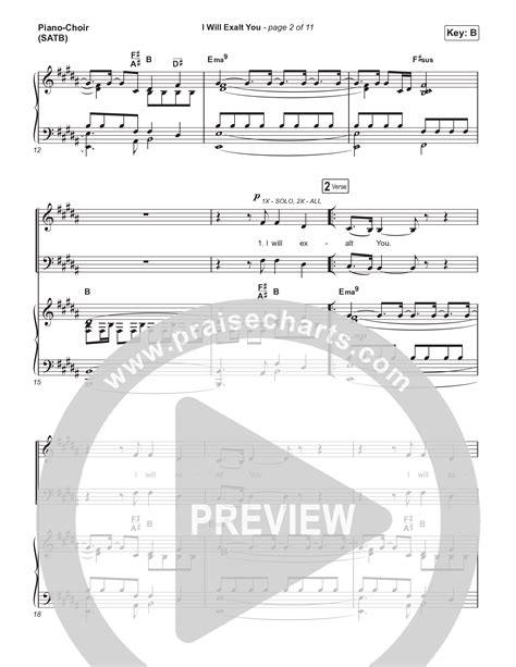 I Will Exalt You Sheet Music PDF (Brooke Ligertwood) - PraiseCharts