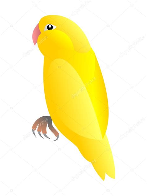 Bright yellow parrot — Stock Vector © scorpydesign #6322875