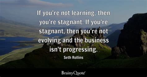 Seth Rollins - If you're not learning, then you're...