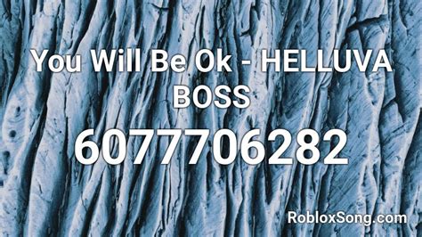 You Will Be Ok (Stolas Song) - HELLUVA BOSS Roblox ID - Roblox music codes