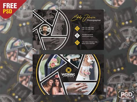 Wedding Photographer Business Card PSD - PSD Zone