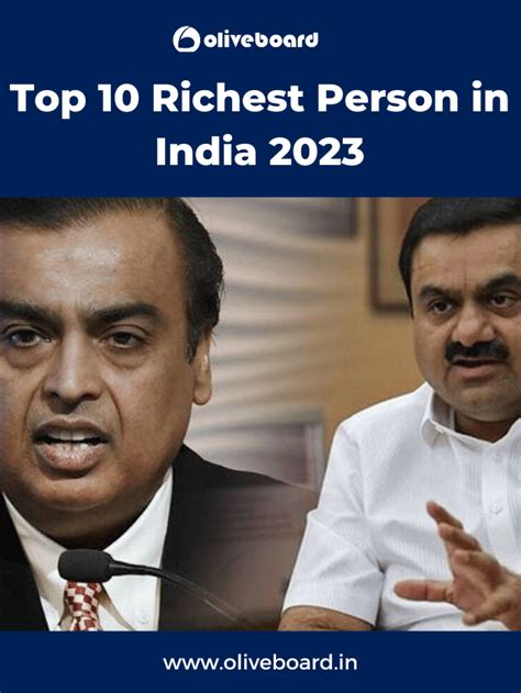 Top 10 Richest Person in India 2023 - Oliveboard