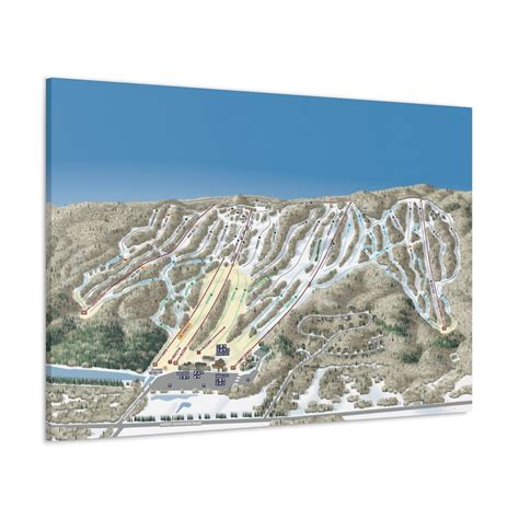 Granite Peak Ski Trail Map 3-D Canvas Poster Wisconsin - Etsy