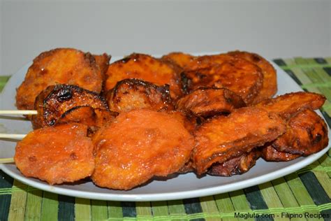 Pinoy Kamote Que (Fried Sweet Potato) « Magluto.com - Filipino Dishes ...