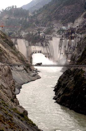 Truck Crosses Bridge Front Baglihar Dam Editorial Stock Photo - Stock Image | Shutterstock