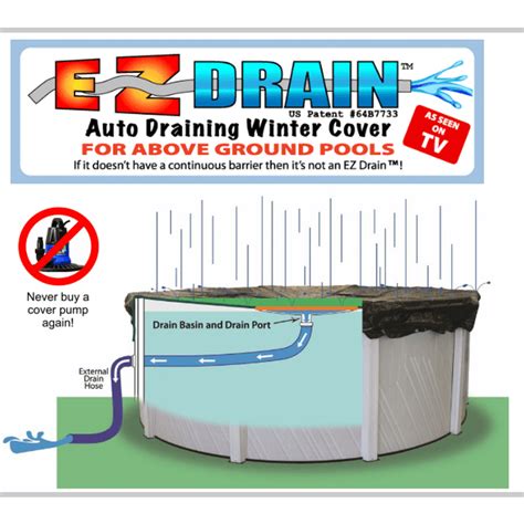 12ft x 24ft Oval EZ-Drain Above Ground Winter Cover – Pool Nation USA