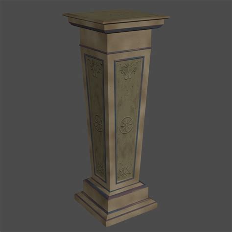 modern decorative stone pillar 3d model