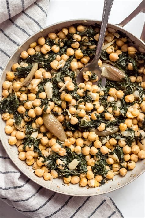 Roasted Garbanzo Beans with Garlic with Swiss Chard - Recipe Girl