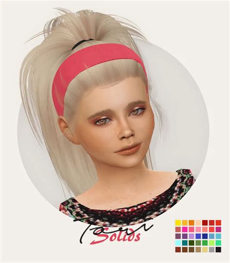 Sims 4 Hairs ~ Simiracle: LeahLillith`s Tori Headband hair recolored