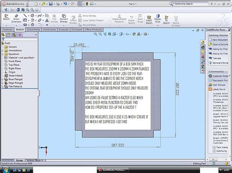 Properly Setting Up K-factor In Sheet-metal - SolidWorks - AutoCAD Forums