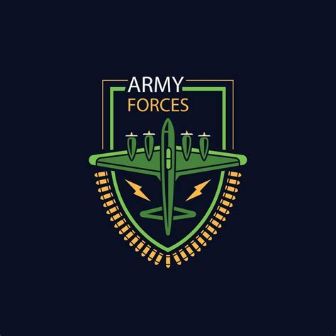 flat design army logo template 25768922 Vector Art at Vecteezy