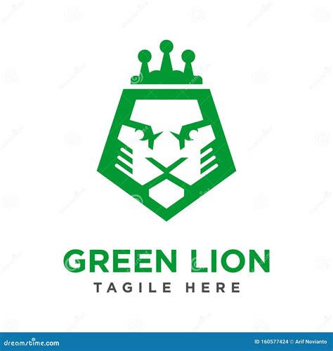 Green Lion Head Logo Design Stock Vector - Illustration of beast, corporate: 160577424