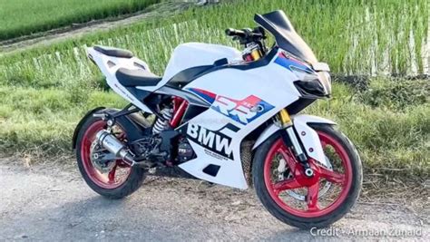 TVS Apache 310 Owner Modifies His Motorcycle To Look Like BMW G310RR