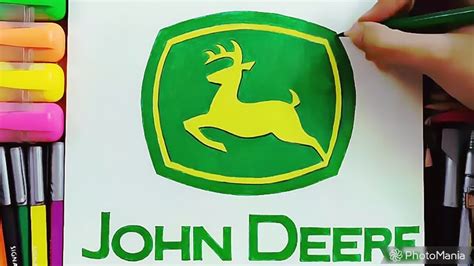 How to Draw the John Deere Logo - John Deere Tractors - YouTube