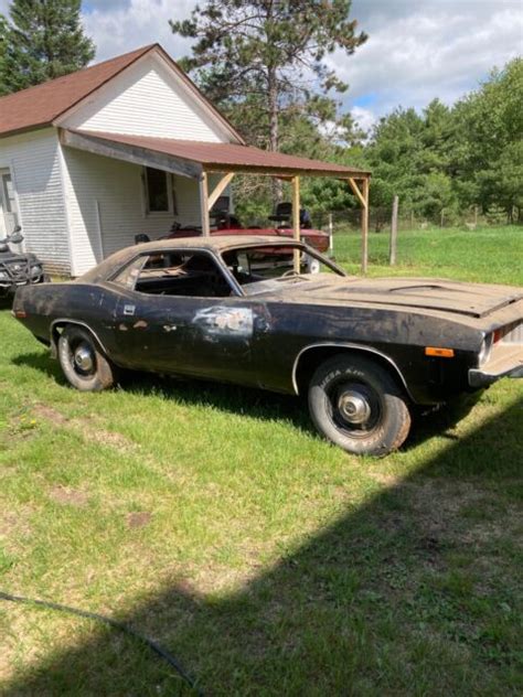 1974 Plymouth Cuda Coupe Black RWD Manual cuda for sale