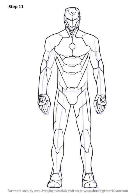 How to Draw Iron Man Suit (Iron Man) Step by Step | DrawingTutorials101.com