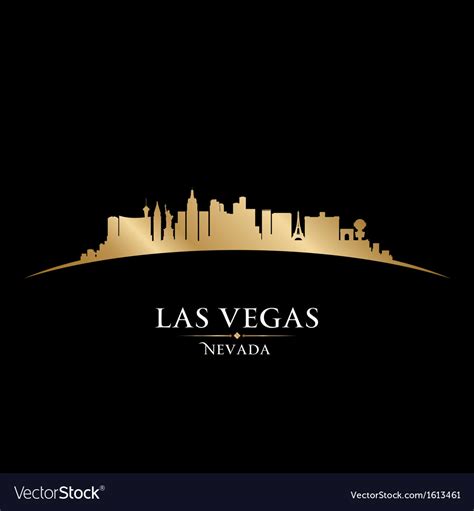 Las vegas nevada city skyline silhouette Vector Image