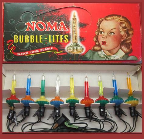 NOMA 1949-50 Box Collage | Bubble lights, Bubbles, Vintage christmas