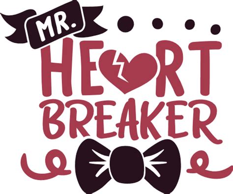 mr heart breaker, baby boy onesie free svg file - SVG Heart