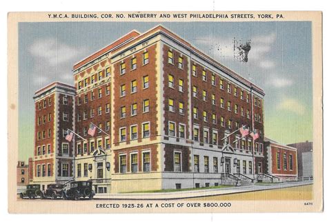 York PA YMCA Building Young Mens Christian Assoc Newberry St Vntg Postcard