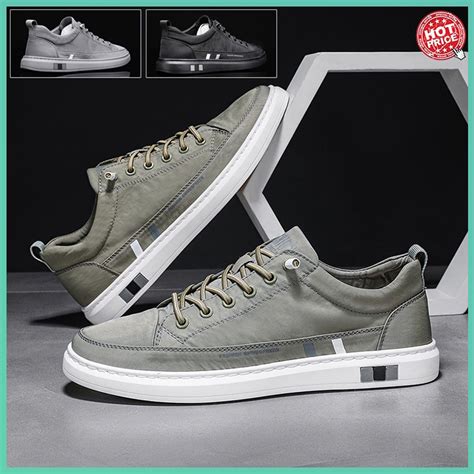 【Ready Stock】Men's Fashion Casual Shoes Sports Shoes Canvas Shoes All Season Forrest Gump Shoes ...