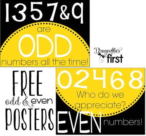 Free Odd and Even Posters