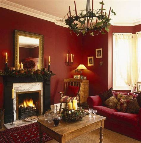 red gold brown color scheme - Google Search | Red living room decor ...