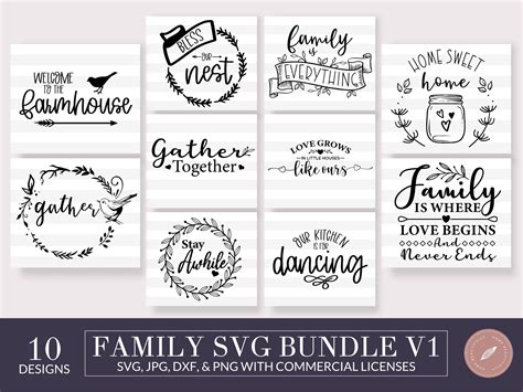 Family Quotes SVG Bundle Volume 1 | Home Beautifully